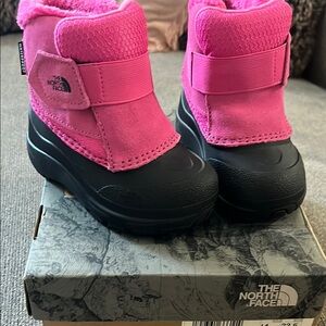 The North Face Pink and Black Rain & Snow Boots